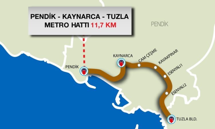 Pendik–Kaynarca–Tuzla Metro Hattında Yüzde 86 Tamamlandı