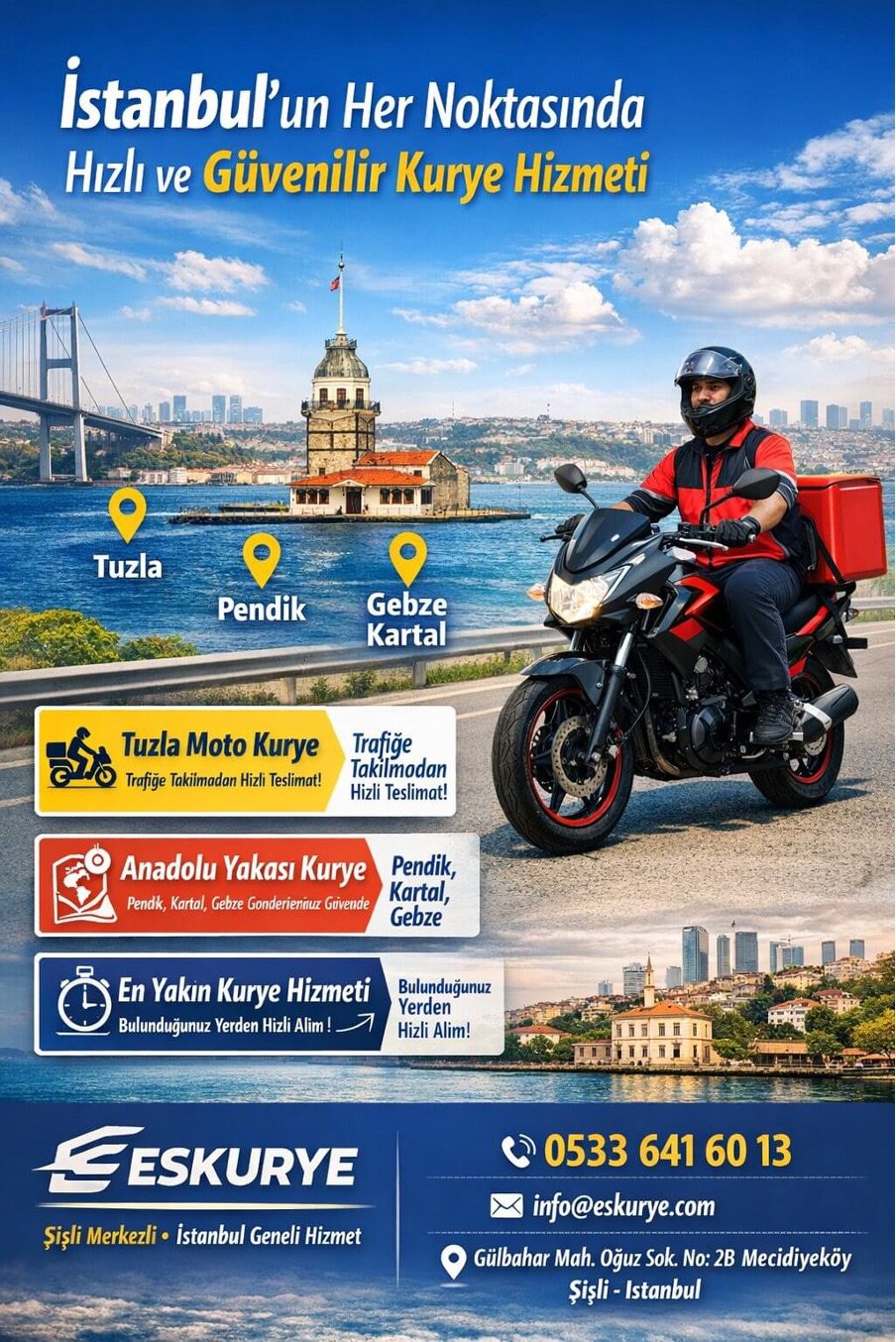 Eskurye ile Tuzla ve İstanbul’da Hızlı ve Güvenilir Kurye Deneyimi Eskurye ile Tuzla ve İstanbul’da Hızlı ve Güvenilir Kurye Deneyimi